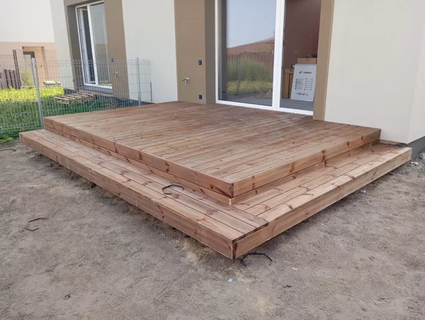 Imregnuotos pušies terasa 